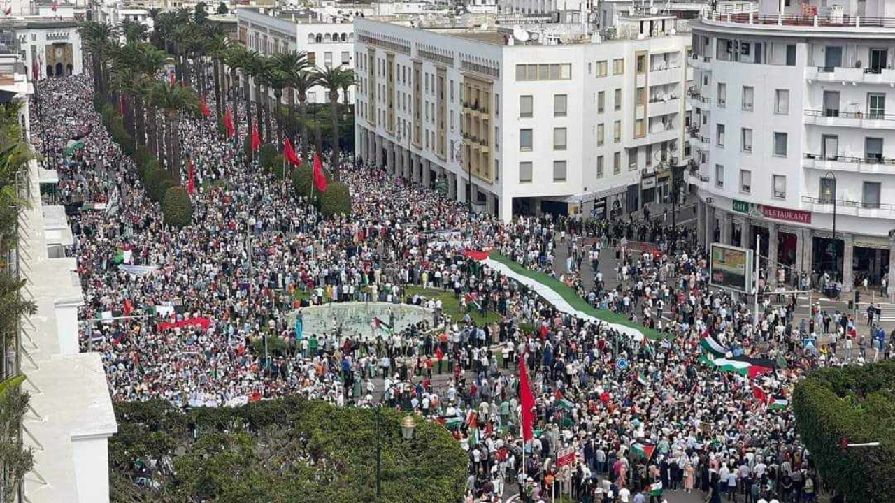 Marche De Solidarit Rabat Avec Le Peuple Palestinien Dabapress