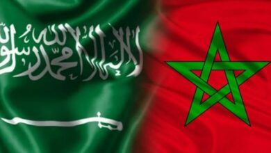 Drapeaux marocain et saoudien