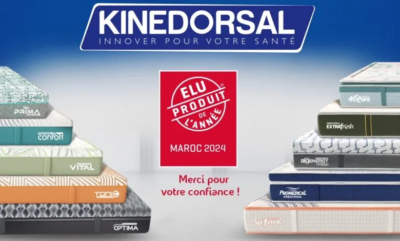 KINEDORSAL, pionnier du confort, couronné Produit de l’Année 2024 dans la catégorie Matelas au Maroc