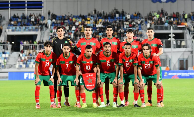 L’équipe nationale U20 de football, le 14 novembre 2024 à Ismailia, en Egypte / Crédit: FRMF