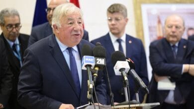 Le président du Sénat français, Gérard Larcher, à Rabat le 24 février 2025 / Crédit: MAP