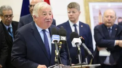 Le président du Sénat français, Gérard Larcher, à Rabat le 24 février 2025 / Crédit: MAP